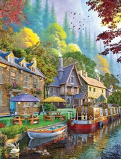 Ravensburger Canalside Lane 1000PC Jigsaw Multi