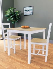 3 Piece Dining Set White