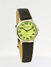 Ladies Big Time Glow In The Dark Watch Black