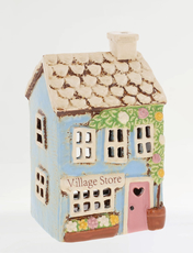 Vintage Pottery Village Store Tealight Multi