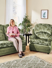 Chorlton Two Seater Settee And Chair Suite Green