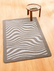 Sculptured Waves Rug Beige