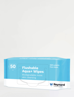 Reynard Flushable Aqua Wipes White