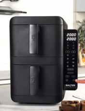 Salter 9L Dual Drawer Air Fryer Black