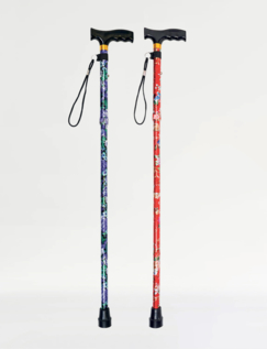 Ladies Set of 2 Walking Sticks Multi
