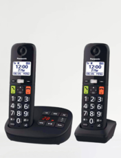 Big Button Digital Cordless Twin Telephone Black