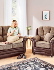 Carlton 2 Seater and 2 Chairs Brown
