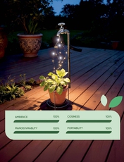 Solar Watering Tap With Cascade Lights Silver