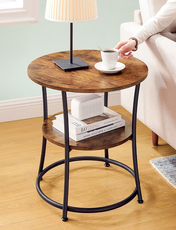 Classic 2 Tier Side Table Brown