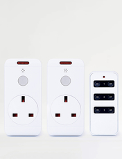 Remote Control Sockets Set of 2 White