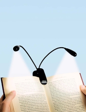 Rechargeable Twin Book Light Black