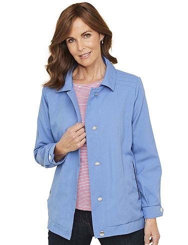 Blouson Jacket With Piping - Blue