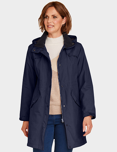 Fleece Lined Waterproof Fabric Jacket 36 Inch