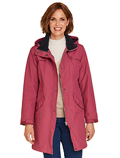 Fleece Lined Waterproof Fabric Jacket 36 Inch Rose