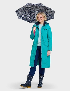 Fleece Lined Waterproof Fabric Jacket 44 Inch Blue