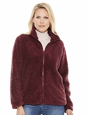 Supersoft Fleece Zip Jacket Burgundy