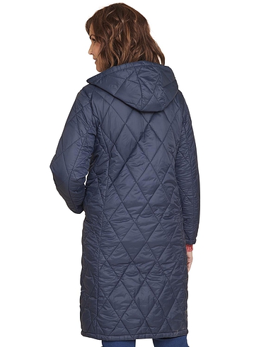 Diamond Quilt 42 Inch Detachable Hood Jacket | Chums