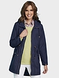 Water Resistant Parka Style Jacket Navy