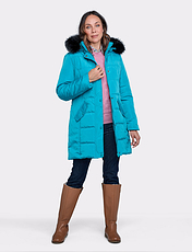 Parka Style Jacket With Detachable Hood Navy