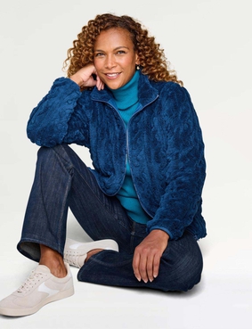 Cable Design Supersoft Fleece Jacket Burgundy