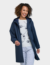 Showerproof Hooded Raincoat Navy