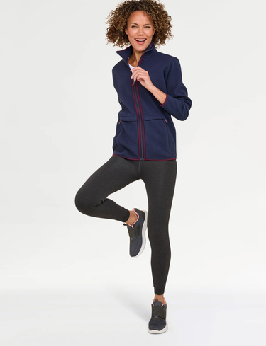 Contrast Trim Fleece Leisure Jacket