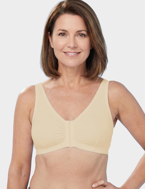Cotton Front Fastening Magic Bra White