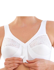 Glamorise Magic Lift Full Figure Support Front Close Bra White