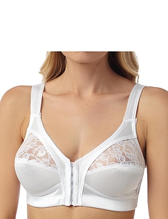 Marlon Front Fastening Soft Cup Lace Trim Bra