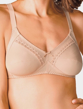 Cotton Soft Bra by Naturana White