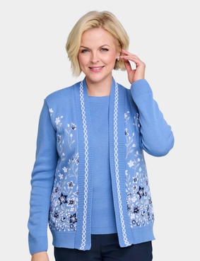 Jacquard Mock Twin Set Apple