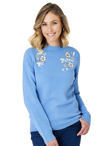 Knitted Embroidered Jumper