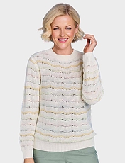 Ripple Stitch Jumper Ivory