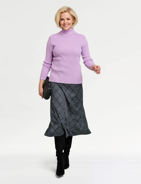 Roll Neck Jumper Grey Marl