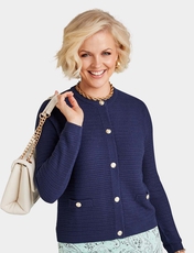 Jacket Style Cardigan NAVY