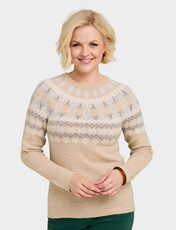 Fairisle Inspired Jumper NATURAL