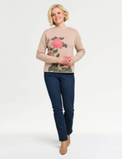 Floral Intarsia Jumper Natural
