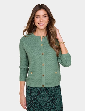 Jacket Style Cardigan Burgundy