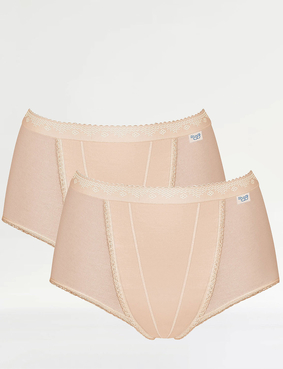 Pack of 2 Sloggi Control Maxi Briefs White