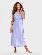 Luxury Satin and Lace Nightdress Denim