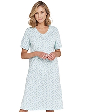 Pack Of 3 Short Sleeve Print Nightdresses Aqua