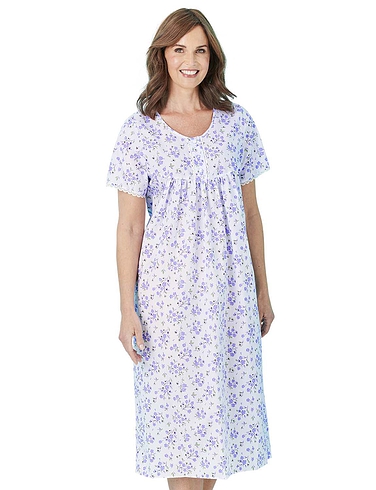 Floral Print Short Sleeve Nightdress