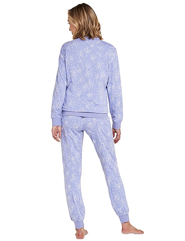 Print Cotton Jersey Ski Pyjama