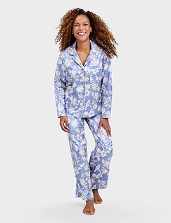 Luxury Satin Print Pyjamas Denim