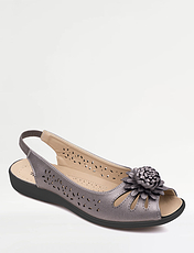 Sling Back Sandal Pewter