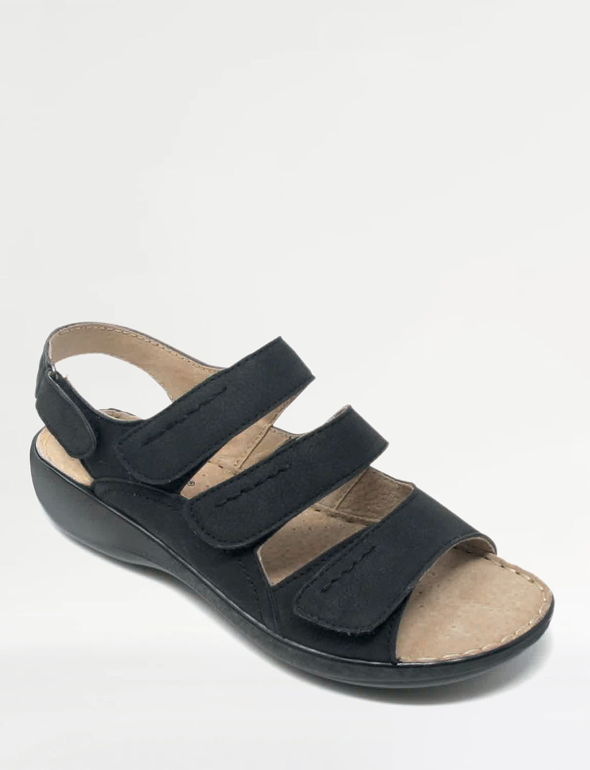 cushion walk black sandals