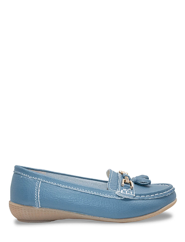 Nautical Wide Fit Leather Loafer | Chums