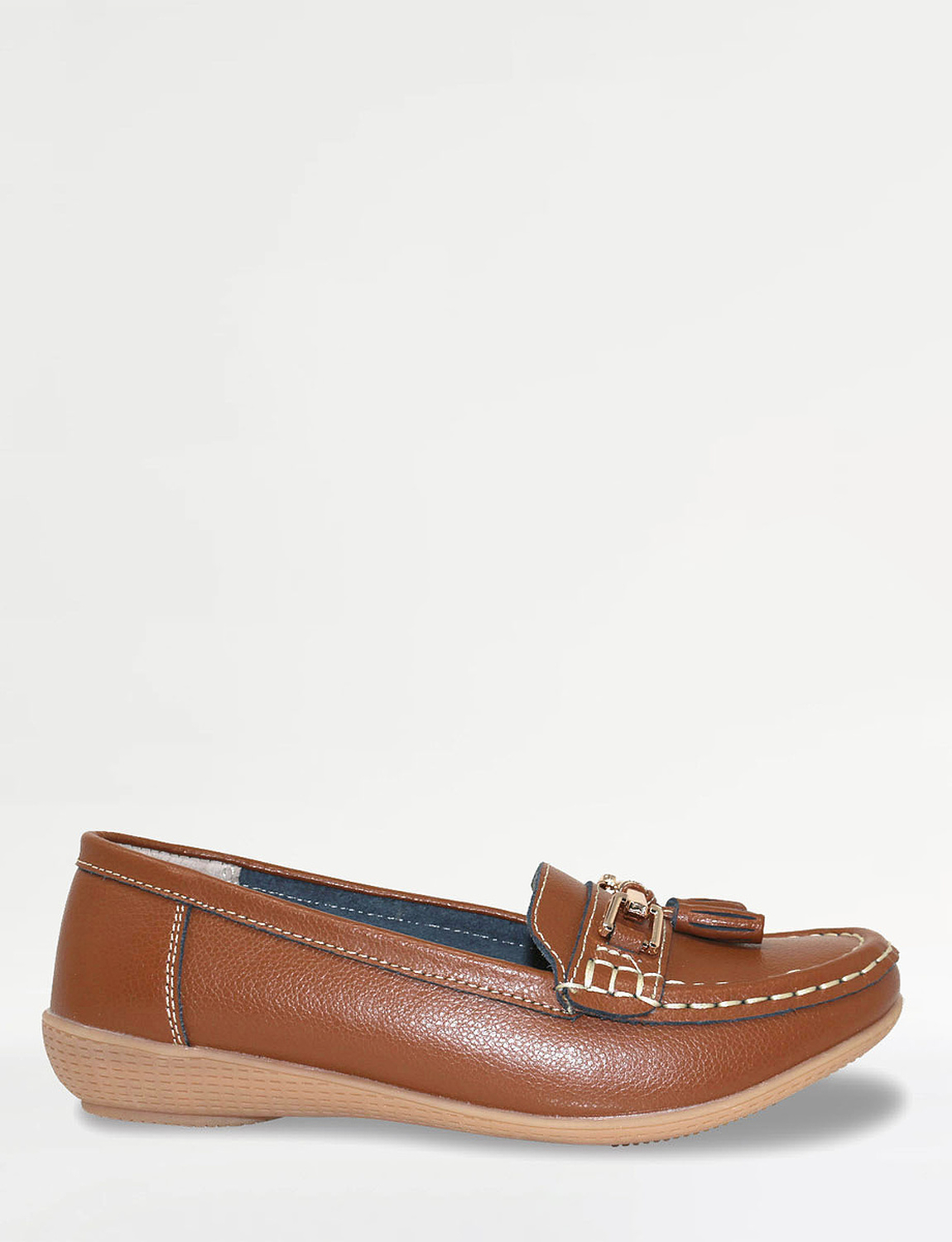 Nautical Wide Fit Leather Loafer | Chums