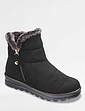 Wide Fit Mock Suede Faux Fur Lined Boot Black