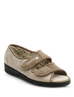 Padders Lydia Extra Wide EE Fit Slipper - Camel
